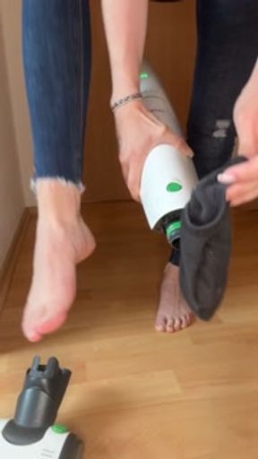 Secretly smell my sweaty soles while I clean