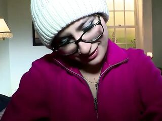 Exploring her bang holes