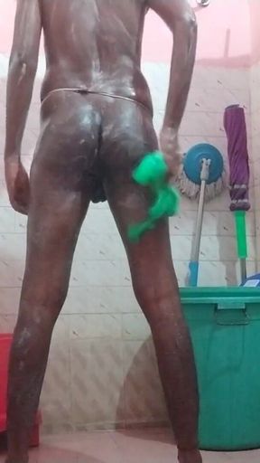 Tamil10inchesbbc Sexy Home Bath Session