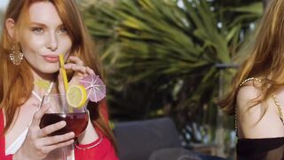 VIXEN Incredible redheads seduce bartender while on vacation