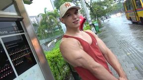 Colombian hunk Jhon Bianco wants to flex and tease