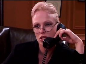 Principal scolding brunette slut