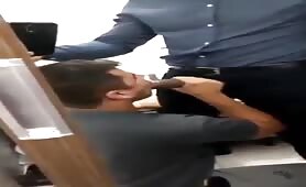 Sucking my boss's dick in the office