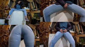 Cameltoe MILF Dances, Teases &amp; Pees in Her Jeans - Wet Fetish Fantasy
