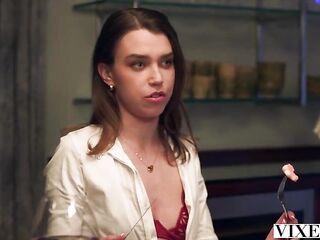 VIXEN Hawt Besties Turned Rivals Ashby Winter And Elena Vedem Compete For Sexy Chefs Ramrod