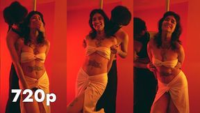 Umi: Ticklish latina dressed as Cleopatra egyptian queen tied up and tickled barefoot - 720p