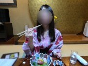【個人撮影】温泉旅館で可愛い浴衣姿の彼女と朝食前にまったりイチャイチャタイム♡そして濃厚フェラ.../Japanese amateur hentai