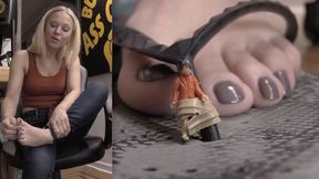 TINY FLIP FLOP SERVANT - Goddess Dee, Giantess, Foot Fetish, Tiny Foot Slave - WMV