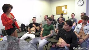 Misty Stone Giving Head to 10 Guys Until They Cum