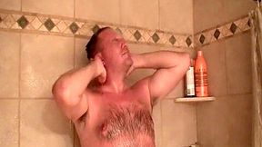 Step daddy takes a shower