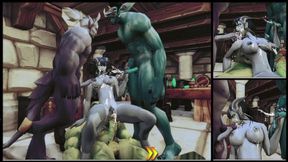 Whorecraft: Draenei Daemia Gangbang Compilation