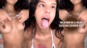 Microbikini Dildo Sucking Gooner Edit JOI Feat Aria Nicole 4K