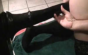 Big black vibrator deep in my ass