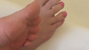 Max Cums On My Feet In the Bathroom.