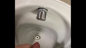 Wanking Hard in Public Toilets Ends With Massive Cumshot