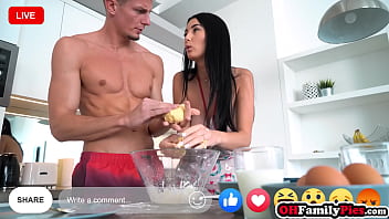 Stepbro eats his stepsister's sweet big tits