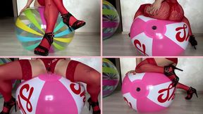 Red Heat & High Heels - Beach balls, Humping and Moans