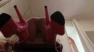 42 minutes of MILF tied to a chair getting fucked doggy style in the mouth and pussy