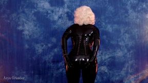 Natural Temptress in Black Latex Catsuit Compilation - Fetish POV Solo Female Fun