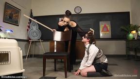 ”Big Titted femdom professor pegging dorm hottie”