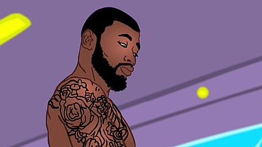 Cartoon BBC King Fucks Big booty Latina Queen on cartoon Bang Bus