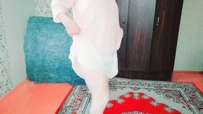 Stunning Trans Girl Fixing Eyeliner with Steady Hands