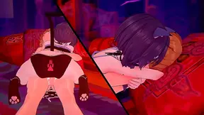 Blonde Mistress Betrays Lover with Busty Boss in Hot Hentai Tryst