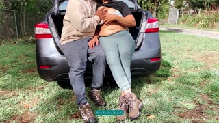 Romantic Love Making in Outdoor - Public Park Romance &amp; Steamy Car Trunk Softcore Sex