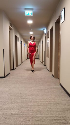 Tranny shows what's under the dress