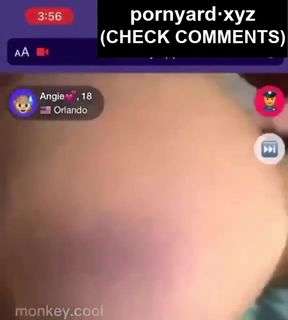 Teen girl shows her reaction on homemade webcam