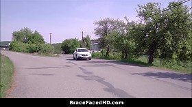 Cute Teen With Braces And A Big Juicy Ass Kizzy Sixx Fucked By Stranger After Biking Accident