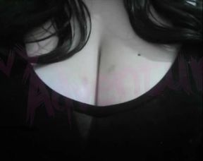 hotwife otaku nerdy Watching Hentai while playing with her Big Tits #4