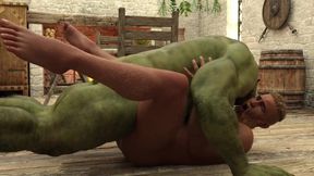 Medieval Usher & Amok Orc Gangbanged on Big Dick Daddy’s Cock