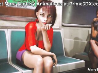 Futa Chick gets Off after a Not many Stops! Animation at Prime3DX