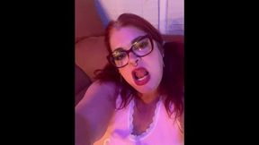 BBW Wife in Pigtails Fucking Her Bull getting creampie