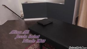 Alina Ali, Jessie Saint and Nicole Kitt have lesbain sex