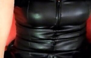Playing in my new PVC dress