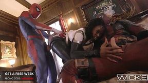 Spiderman & Deadpool Have Hardcore Sex with Monica Rambeau