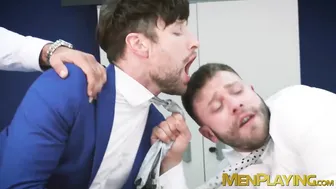 Drew Dixon bent over for hardcore group anal with Sir Peter