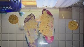 Underglass old navy sock food crush