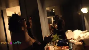 Slutty goddess and Kitty share his cock for a wild night