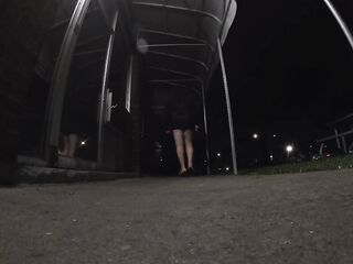 Aged Sissy CD is out at night on the prowl cars passing by