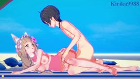 Intense 3D Hentai Sex – Maho, Karin, and Yuuki from Princess Connect! Re –Dive