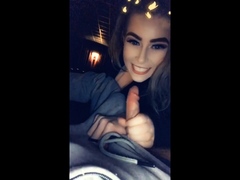 Blowjob and handjob by amateur czech babe