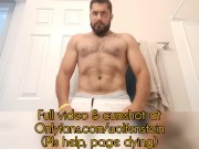 Hairy Muscle Stud Nude Posing and Jerking Big Dick