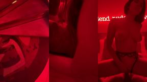 alice & eve sweet sensual threesome fuck with stranger and cum load swap