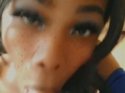 TS Cherri Rosé sucks dildo on Snapchat