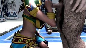 Ebony Zelda gives black cock a happy ending