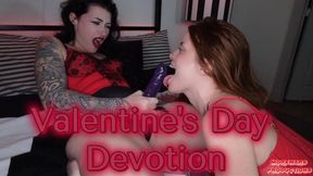 Valentine's Day Devotion ~ Lesbians Jasper Reed sucks Amethyst Mars purple cock