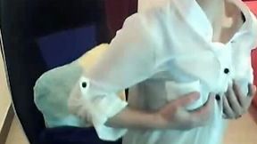 Secretary got too horny while chatting on camera